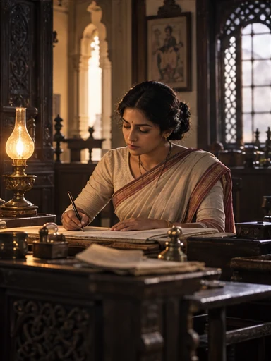 Original Indian historical fiction concept scene